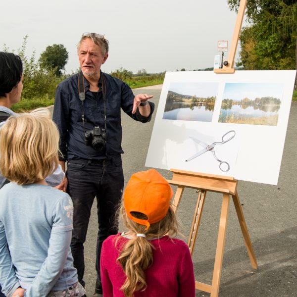 Bob Budd bei der Kunstmeile am Kanal. Foto: Thomas Ochs