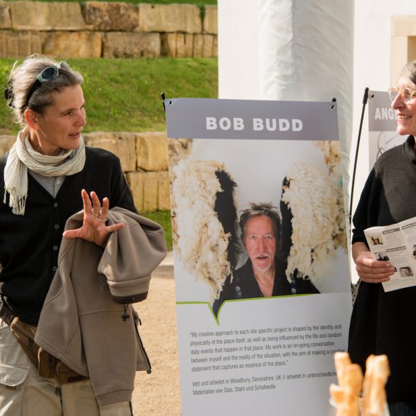 Petra Lange und die Kuratorin Rosa Brunner. Foto: Thomas Ochs