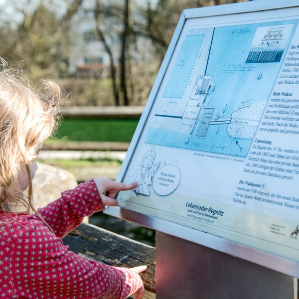 2016_02_Ochs_Flusspfadtafel_Walkmuehle_Web Flusspfad-Tafel an der Walkmühle in Bamberg. Foto: Thomas Ochs