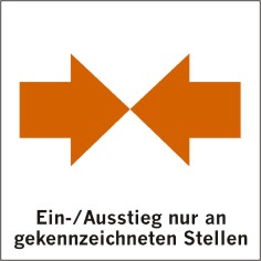 Piktogramm Ein-/Ausstiegsstelle für Kanufahrer am Main. Bildrechte: Flussparadies Franken