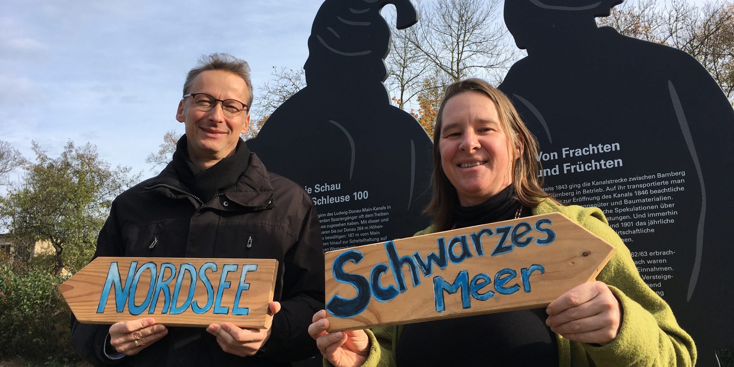 Wo gehts zur Nordsee und wo zum Schwarzen Meer.Schleuse 100 in Bamberg. Foto: TKS Bamberg