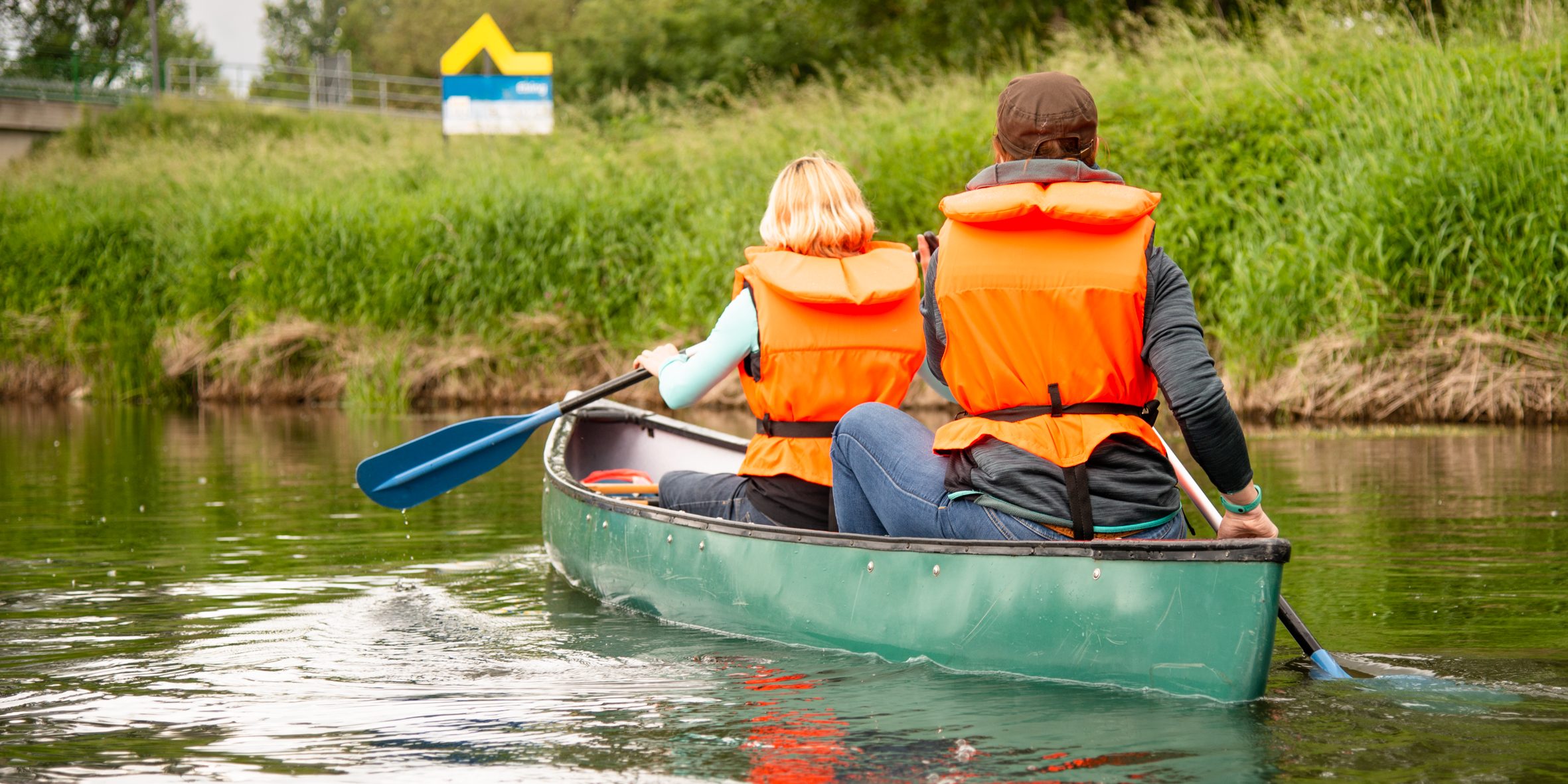 Wasserwandern Main, Kanu, Gelbe Welle bei Ebing, Foto: Thomas Ochs