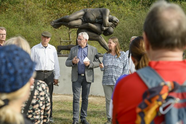 Eröffnung Rentnerruh-Kunstwerk zur Internationalen Woche des Landkreises Bamberg 2024. Foto: Thomas Ochs