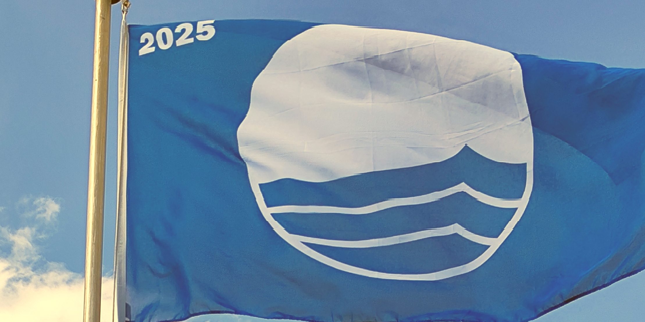 Die Blaue Flagge weht 2025 weltweit an 5.100 Standorten in 50 Ländern und auch an drei Seen und drei Yachthäfen im Gebiet des Flussparadies Franken wie hier am Ebensfelder See. Foto: Anne Schmitt