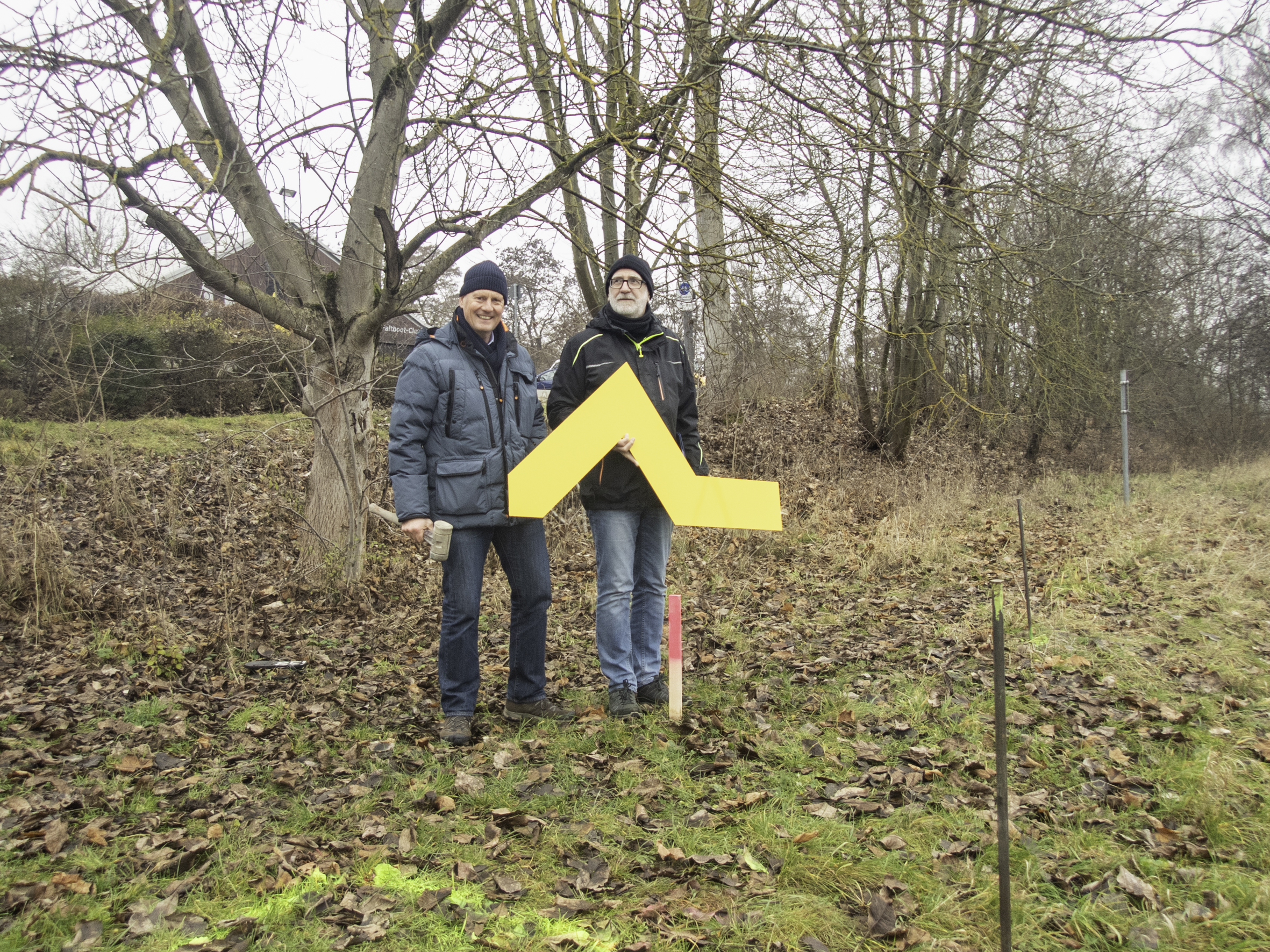 Hier soll die Gelbe Welle neben der Kanutreppe stehen. Foto: Anne Schmitt Hier soll die Gelbe Welle neben der Kanutreppe stehen. Foto: Anne Schmitt