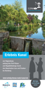 Titelbild Faltblatt Ludwigskanal 2025. Quelle: Arbeitskreis Erlebnis Kanal/Titelfoto M. Hammrich