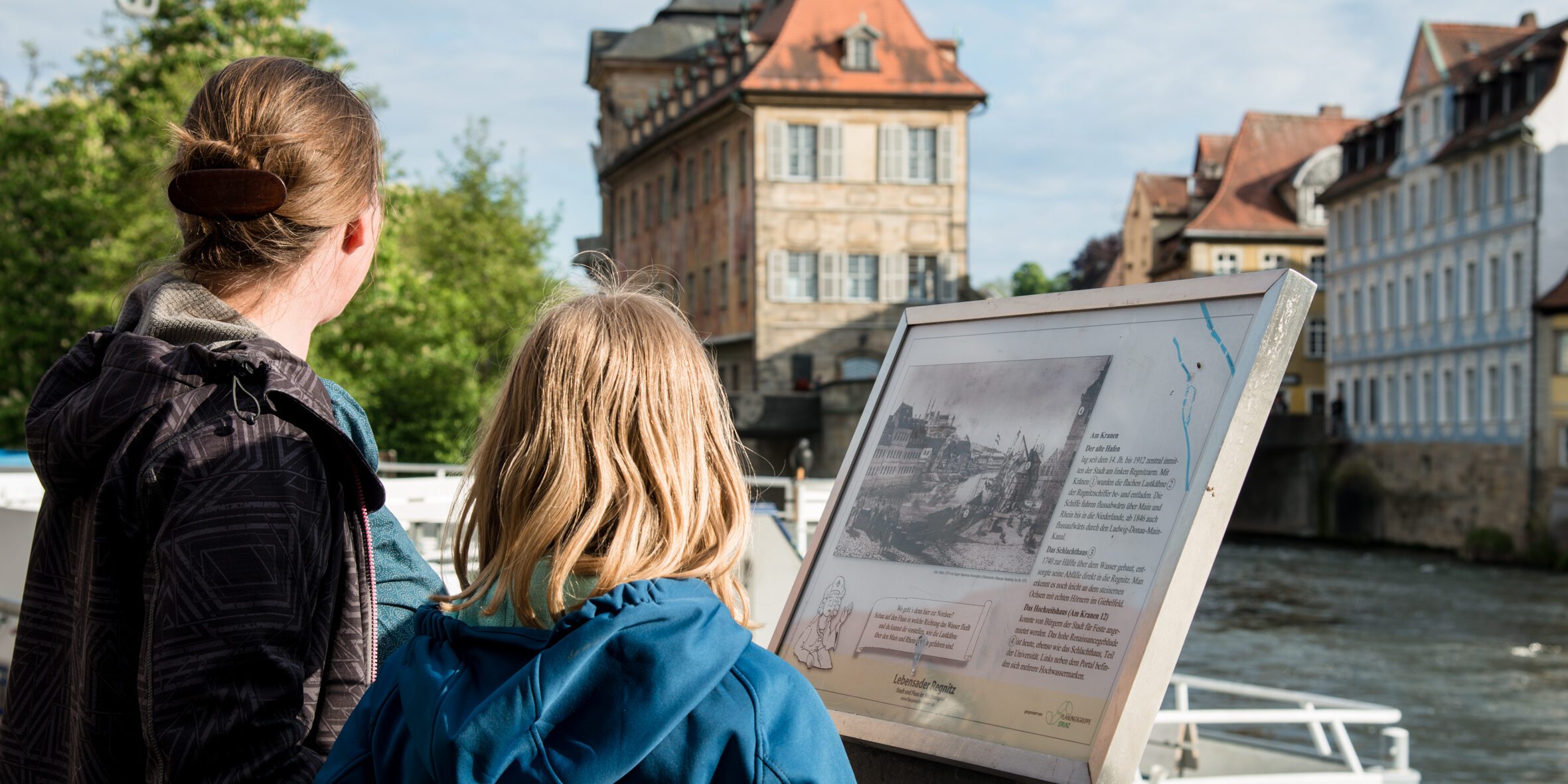 Flusspfad Tafel Am Kranen. Foto: Thomas Ochs