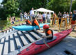 Nach dem Countdown rutschten die Kanuten über die Rampen in die zum Main-Donau-Kanal ausgebauten Rechten Regnitzarm. Foto: Ronald Rinklef
